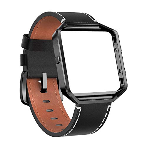 Nerlero Sport Bands for Fitbit Blaze: Genuine Leather Replacement Band Strap