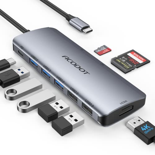 Acodot USB C Hub - Expand Your Connectivity with 9 Essential Ports