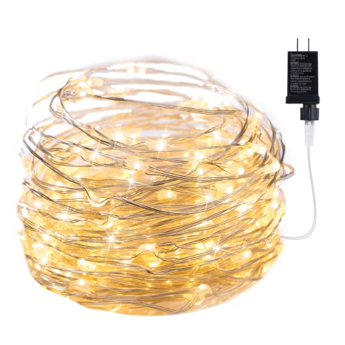 33Ft 100 LEDs Waterproof Silver Wire Firefly Lights