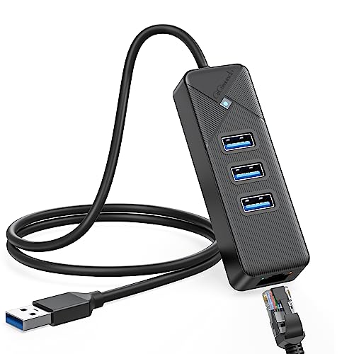 GiGimundo USB to Ethernet Adapter with USB Hub