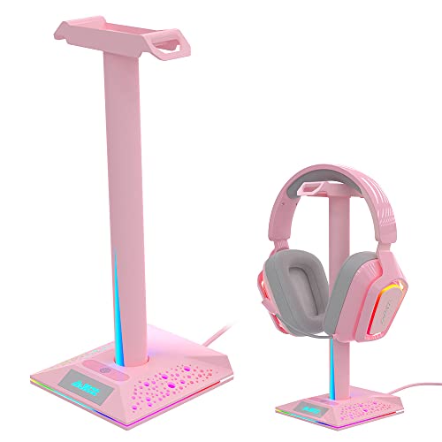 NACODEX Pink RGB Gaming Headphone Stand