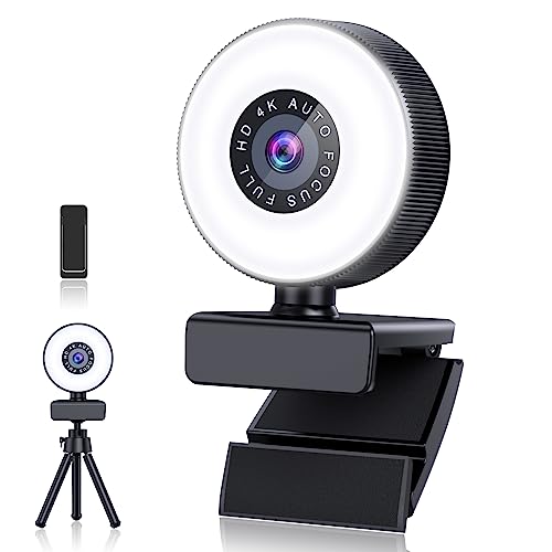 Cnkaite 4K Webcam with Autofocus and Microphone