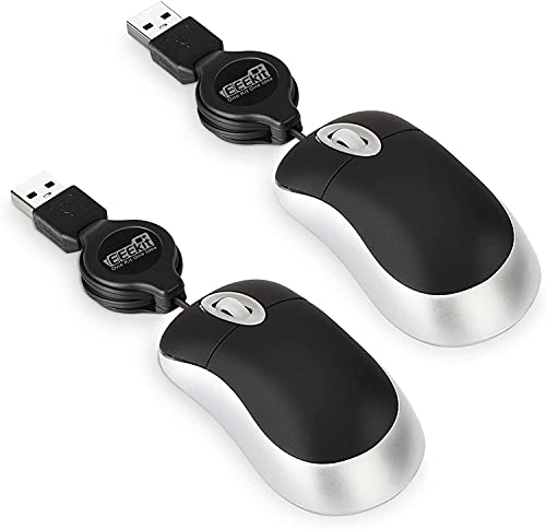 Mini Retractable Cable USB Optical Mouse