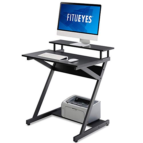 FITUEYES Small Computer Desk with Shelves