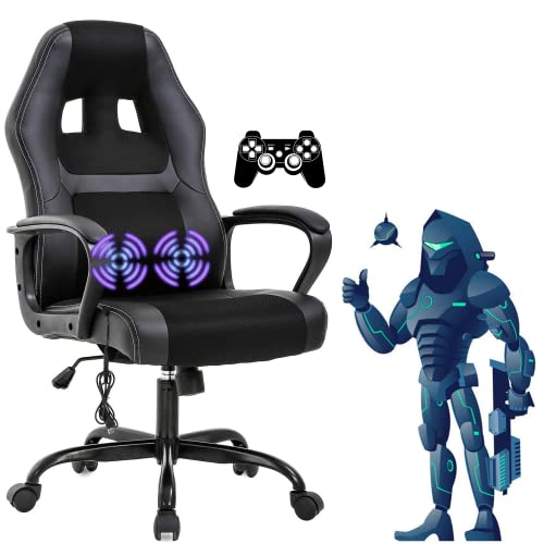 Adjustable Reclining Gaming Chair with Massage Function