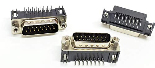 Connectors Pro 10-Pack DB15 Male Right Angle PCB Mount Connector