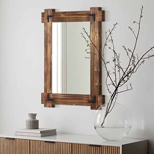Rustic Wood Mirror for Farmhouse-Inspired Decor