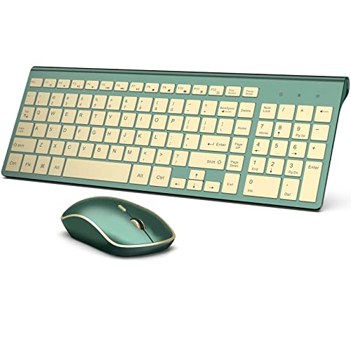 Compact and Quiet Wireless Keyboard Mouse Combo