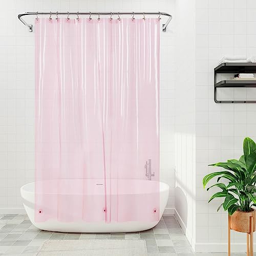 Premium Clear Pink PEVA Shower Liner