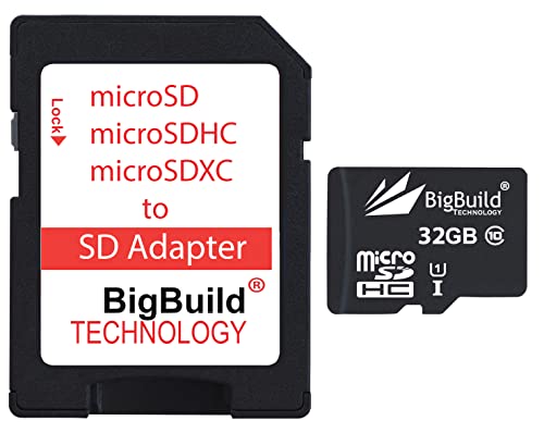 BigBuild Technology 32GB Ultra Fast microSDHC Memory Card