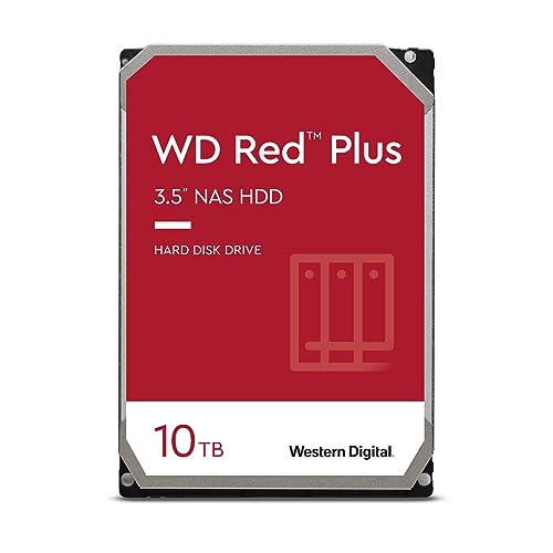 WD Red Plus NAS Internal Hard Drive HDD - 10TB