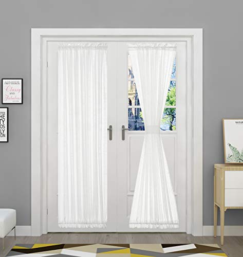 Semitransparent Sheer Door Curtain Panels