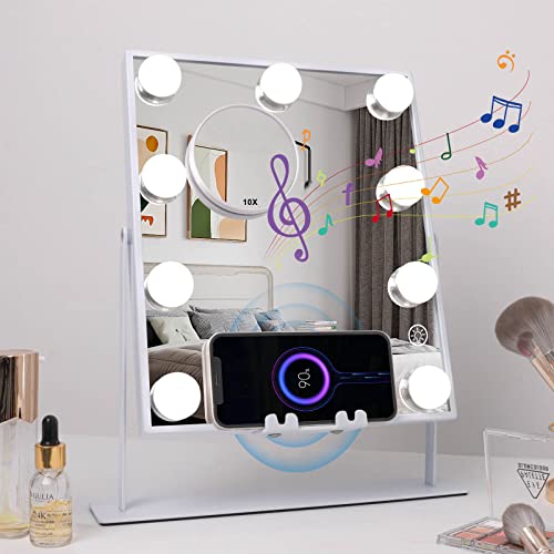 Fenair Lighted Vanity Mirror with Bluetooth and Wireless Charging