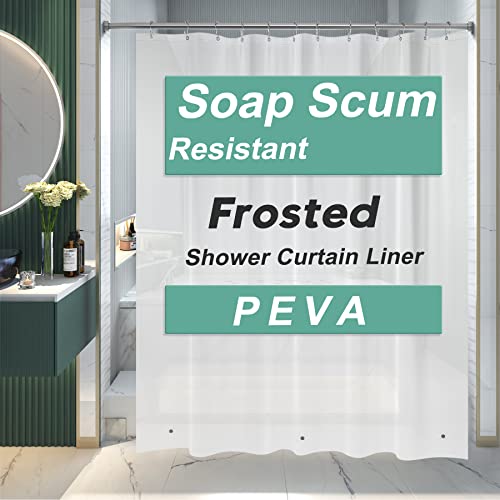 AmazerBath Shower Liner 72x72 PEVA Frosted Curtain