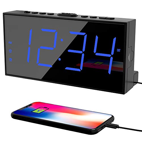 Digital Dual Alarm Clock with USB Phone Charger