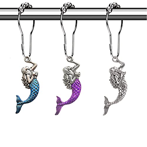 Aimoye Mermaid Shower Curtain Hooks Rings
