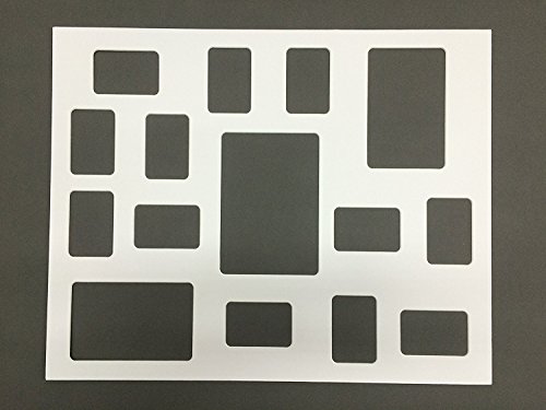 White Collage Picture Mat for 15 Photos