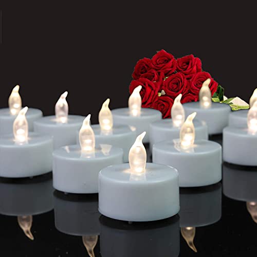 Battery Operated LED Tea Lights:24 Pack Flameless Votive Candles