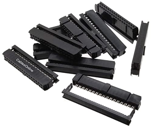 10-Pack 34-Pin Female IDC Connectors for Flat Ribbon Cable