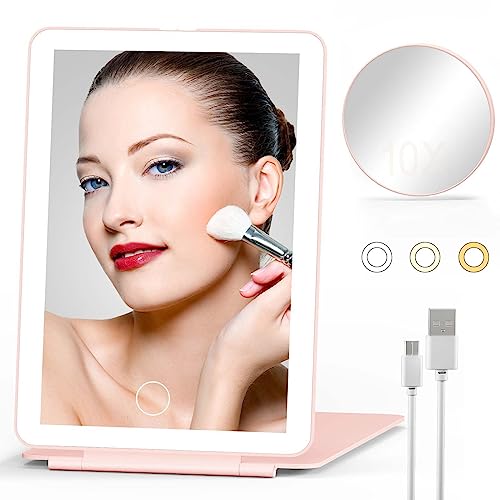 Travel Makeup Mirror with Lights