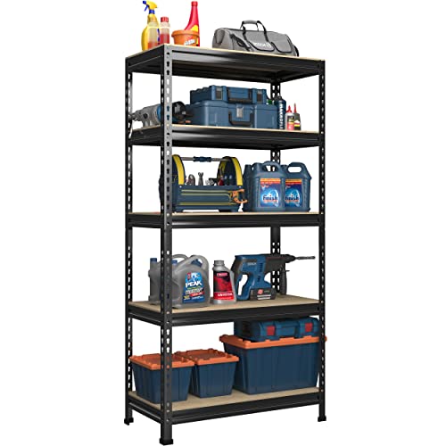 Adjustable Garage Storage Shelving - Heavy Duty Metal Utility Rack Shelf