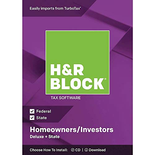 H&R Block Deluxe + State 2018 Tax Software