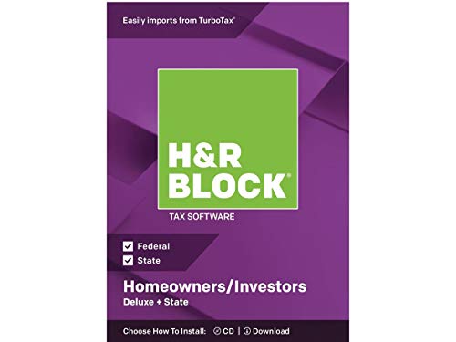 H&R BLOCK Deluxe Tax Software 2018