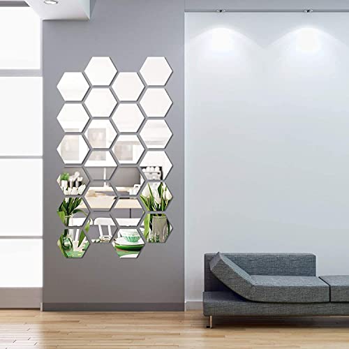 Hexagon Mirror Wall Sticker Decals