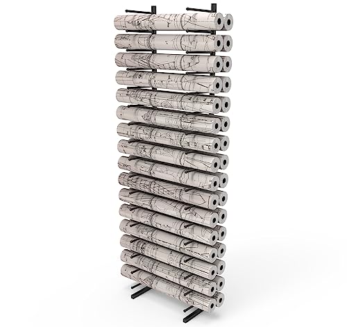 Wall Mount Storage Rack - Blueprint Roll File Holder
