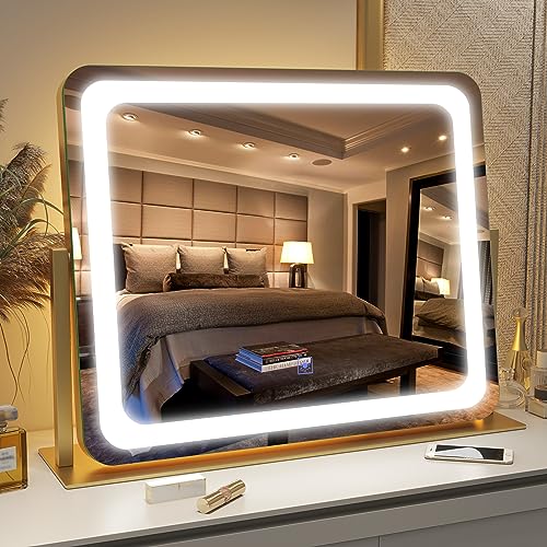 FENNIO Gold Vanity Mirror with Lights