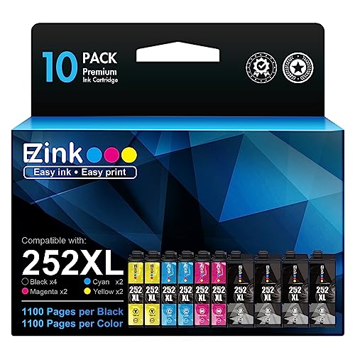 E-Z Ink Remanufactured Ink Cartridge Replacement for Epson 252XL Combo Pack