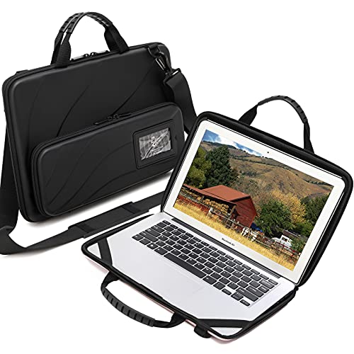 14.1-15.6 Inch Laptop Case with Hard Shell and Shoulder Strap
