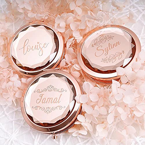 Personalized Compact Mirror Bridesmaid Gift