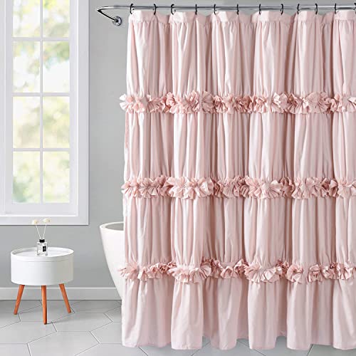 HIG Ruffled Farmhouse Shower Curtain