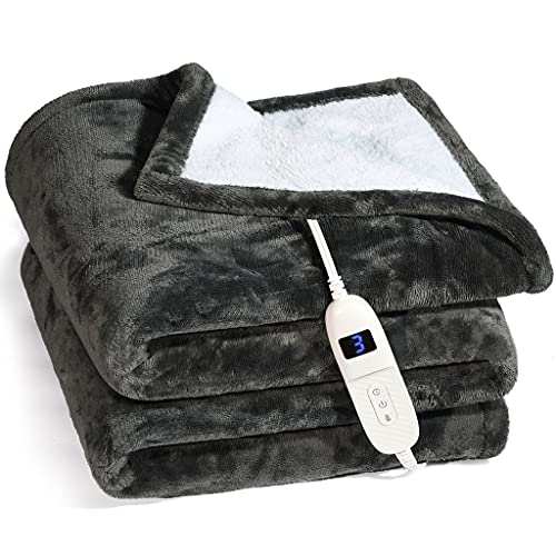 Cozy Heated Blanket with 10 Heating Settings and Soft Material