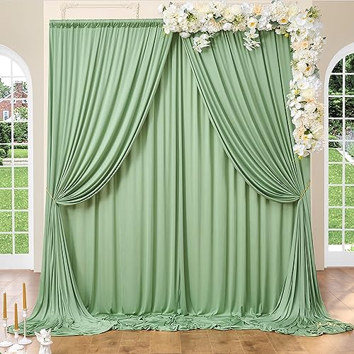 Sage Green Party Backdrop Curtains