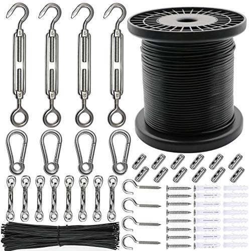 String Light Hanging Kit - Stainless Steel Cable for Outdoor Lights