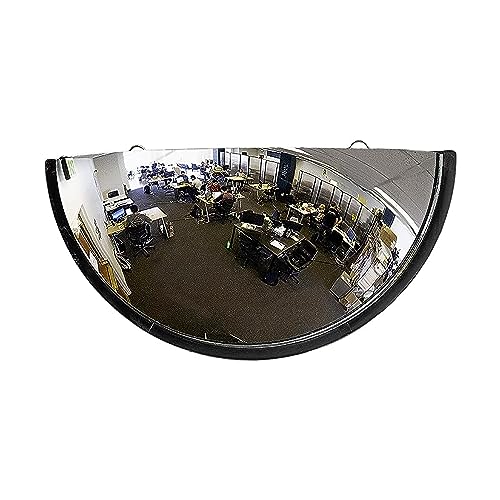 18” Acrylic Bubble Dome Mirror with Black Rim