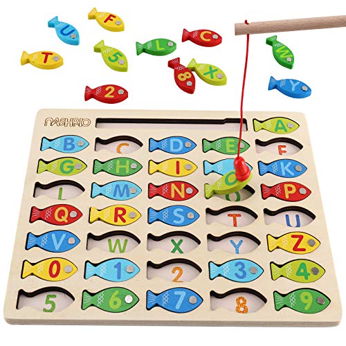 Wooden Fishing Game Toy for Toddlers