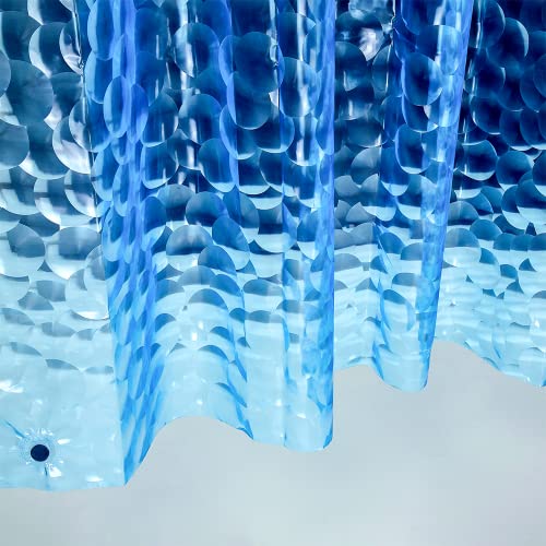 Ga-Geetopia Blue Pearl Water Cube Shower Curtain Liner