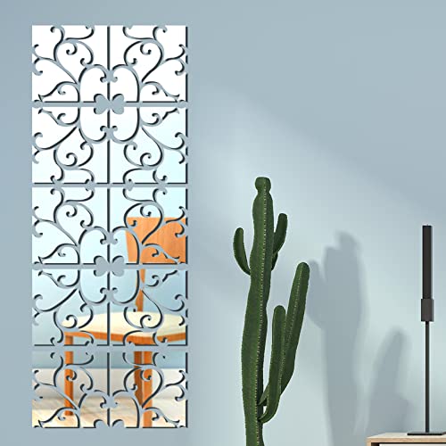 Silver Mirror Wall Stickers
