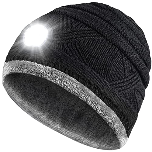 LED Light Beanie Hat for Men and Women