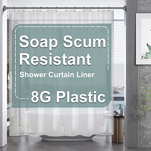 Waterproof PEVA Shower Curtain with Weighted Stones