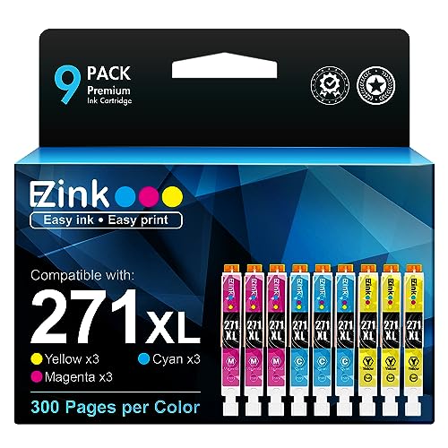 E-Z Ink Compatible Ink Cartridge Replacement for Canon CLI-271XL CLI 271 XL (9 Pack)