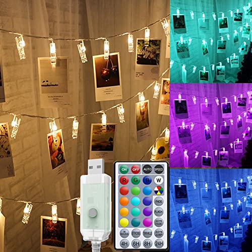 Color Changing Photo Clips String Lights