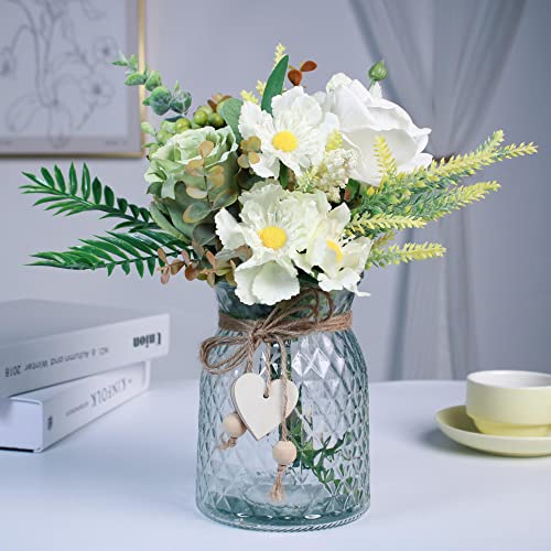 WAKISAKI Artificial Faux Flowers in Vase