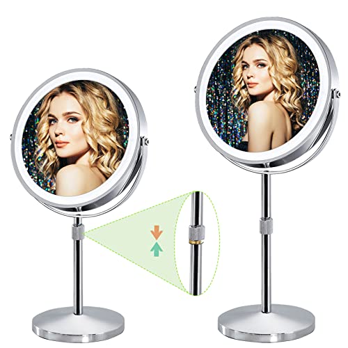 Adjustable Lighted Makeup Mirror with 3 Color Lights
