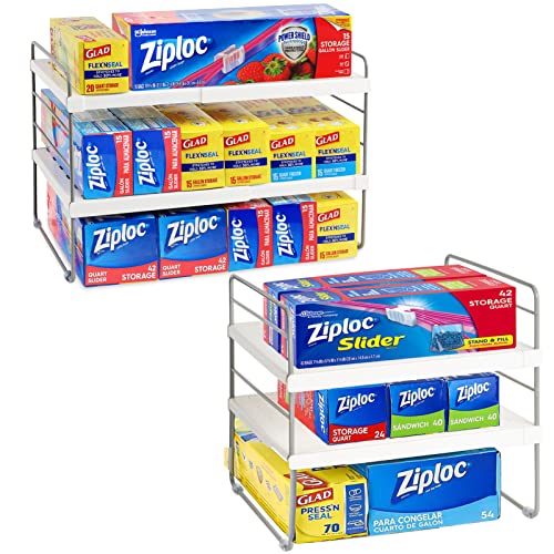 Expandable Pantry Organizer for Foil and Plastic Wrap