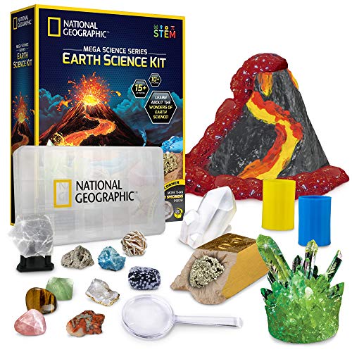 NG Earth Science Kit - 15+ Science Experiments, Crystal Growing, Volcano Science