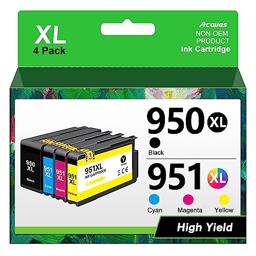 HP 950XL 951XL Combo Pack High Yield Replacement Ink Cartridges